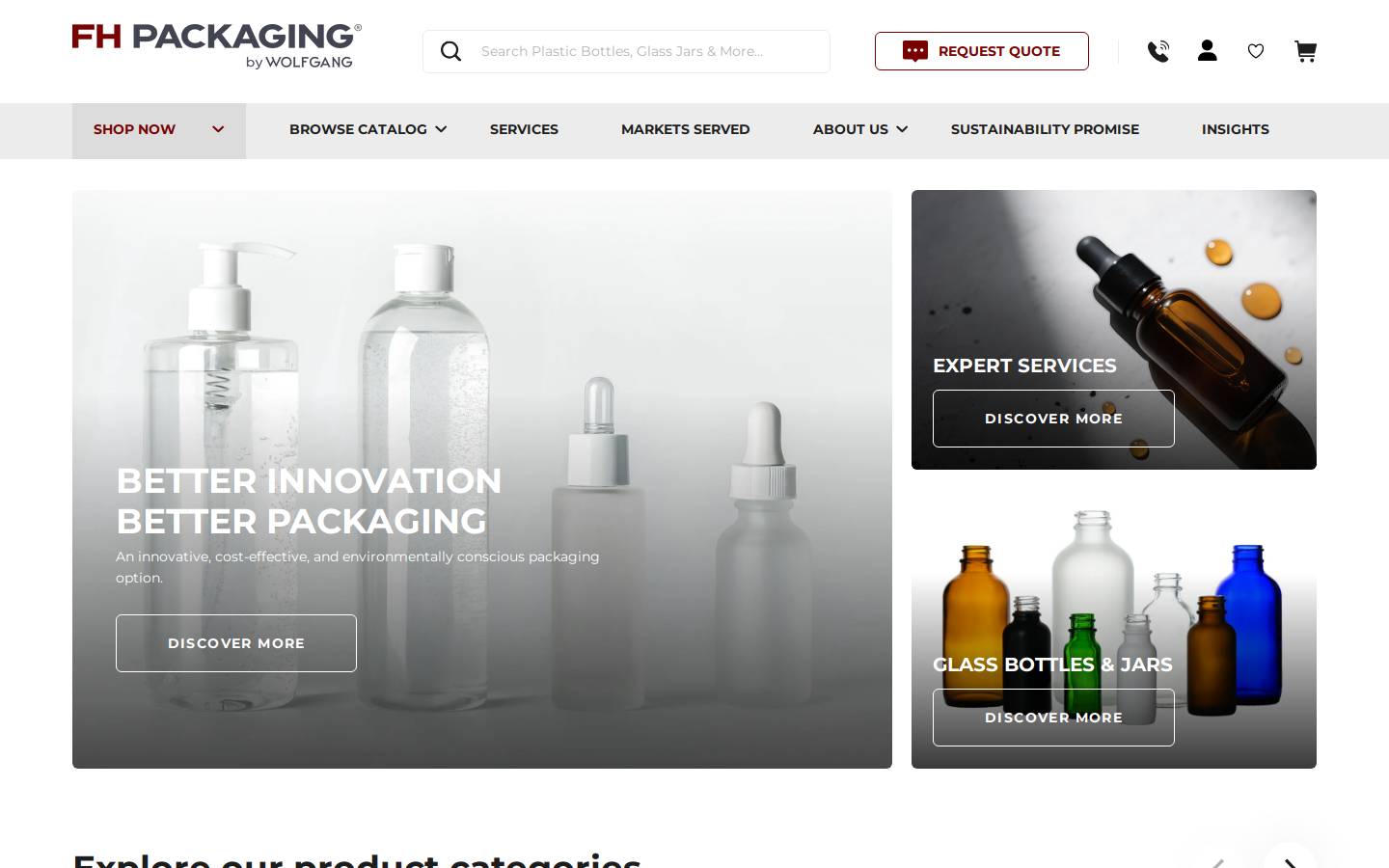 FH Packaging homepage screenshot