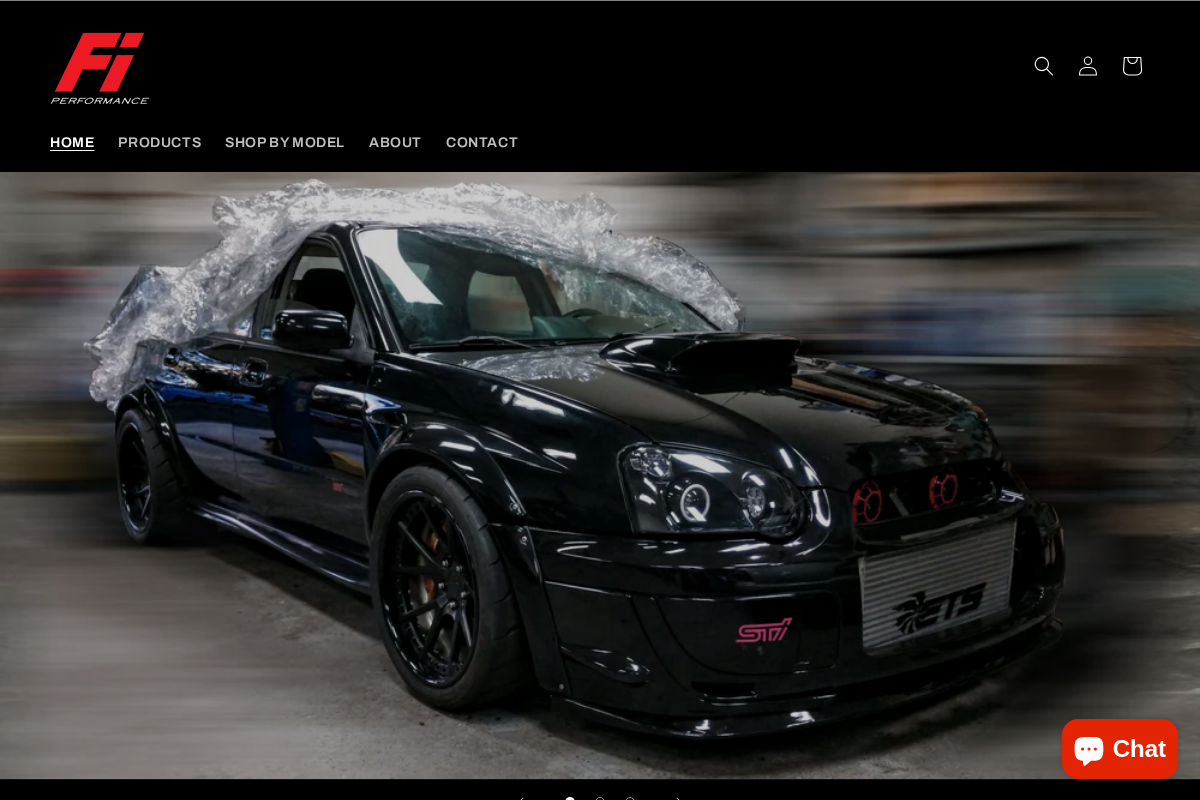 Fi Performance homepage screenshot