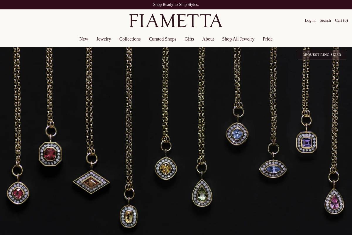 fiametta.com homepage screenshot