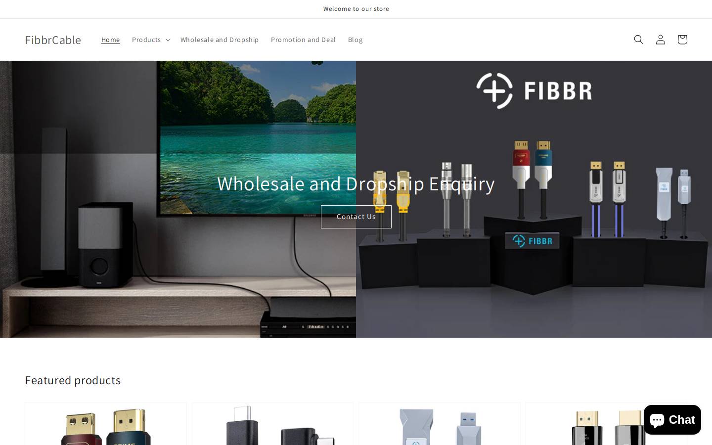 fibbrcable.com homepage screenshot