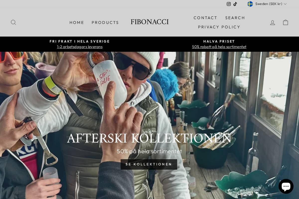 fibonaccicaps.com homepage screenshot