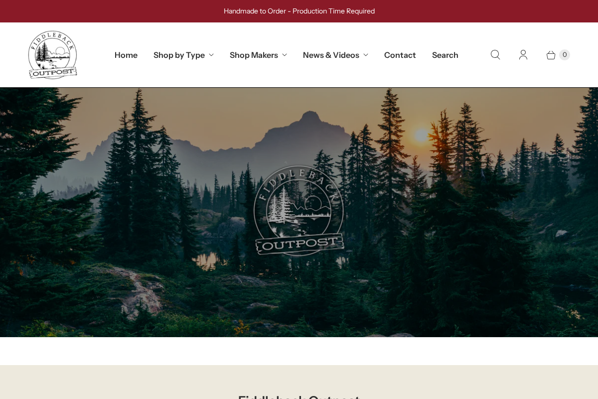 Fiddleback Outpost homepage screenshot