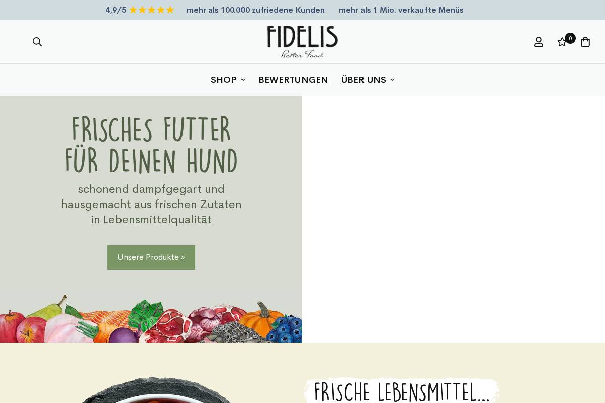 FIDELIS.dog homepage screenshot