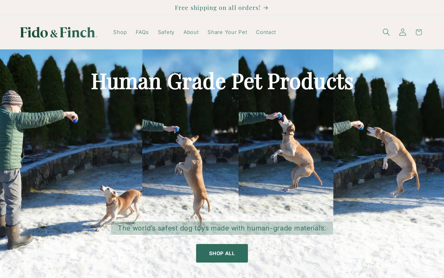 fidoandfinch.com homepage screenshot
