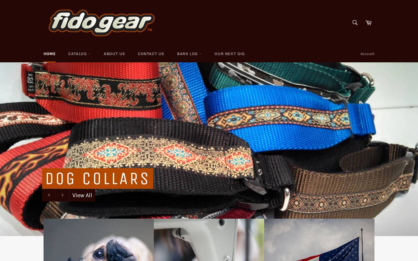 fidogear.com homepage screenshot
