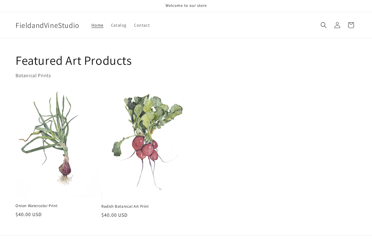 FieldandVineStudio homepage screenshot