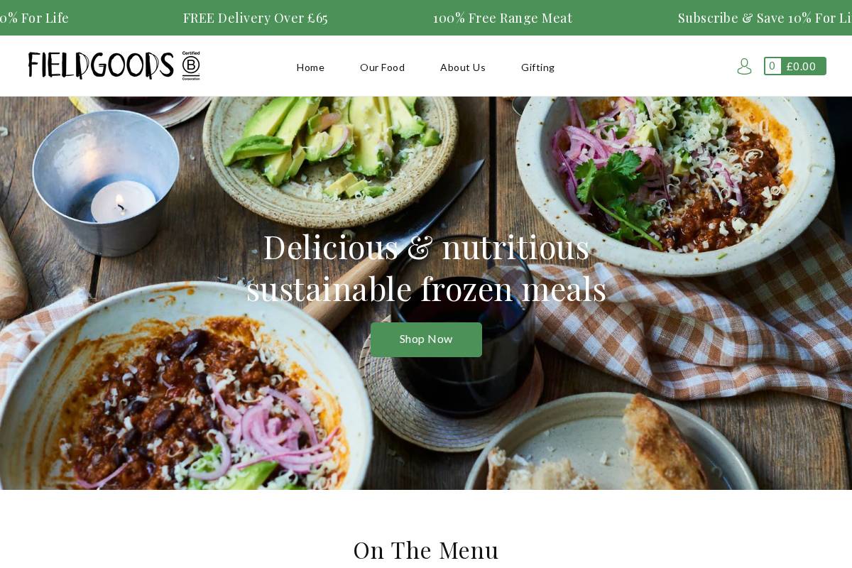 FieldGoods homepage screenshot