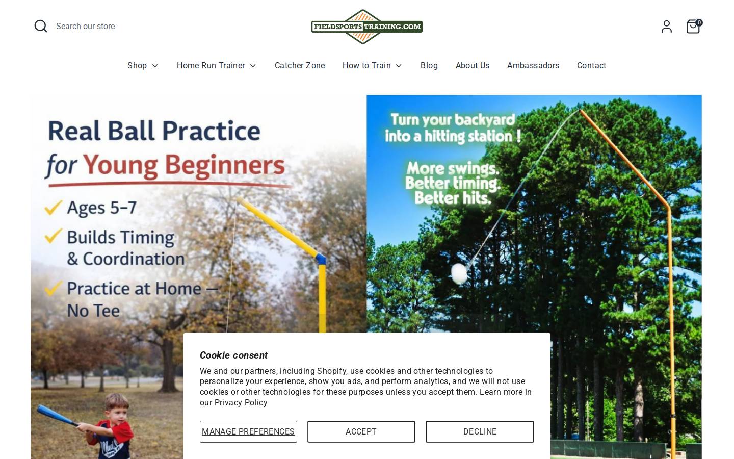 fieldsportstraining.com homepage screenshot