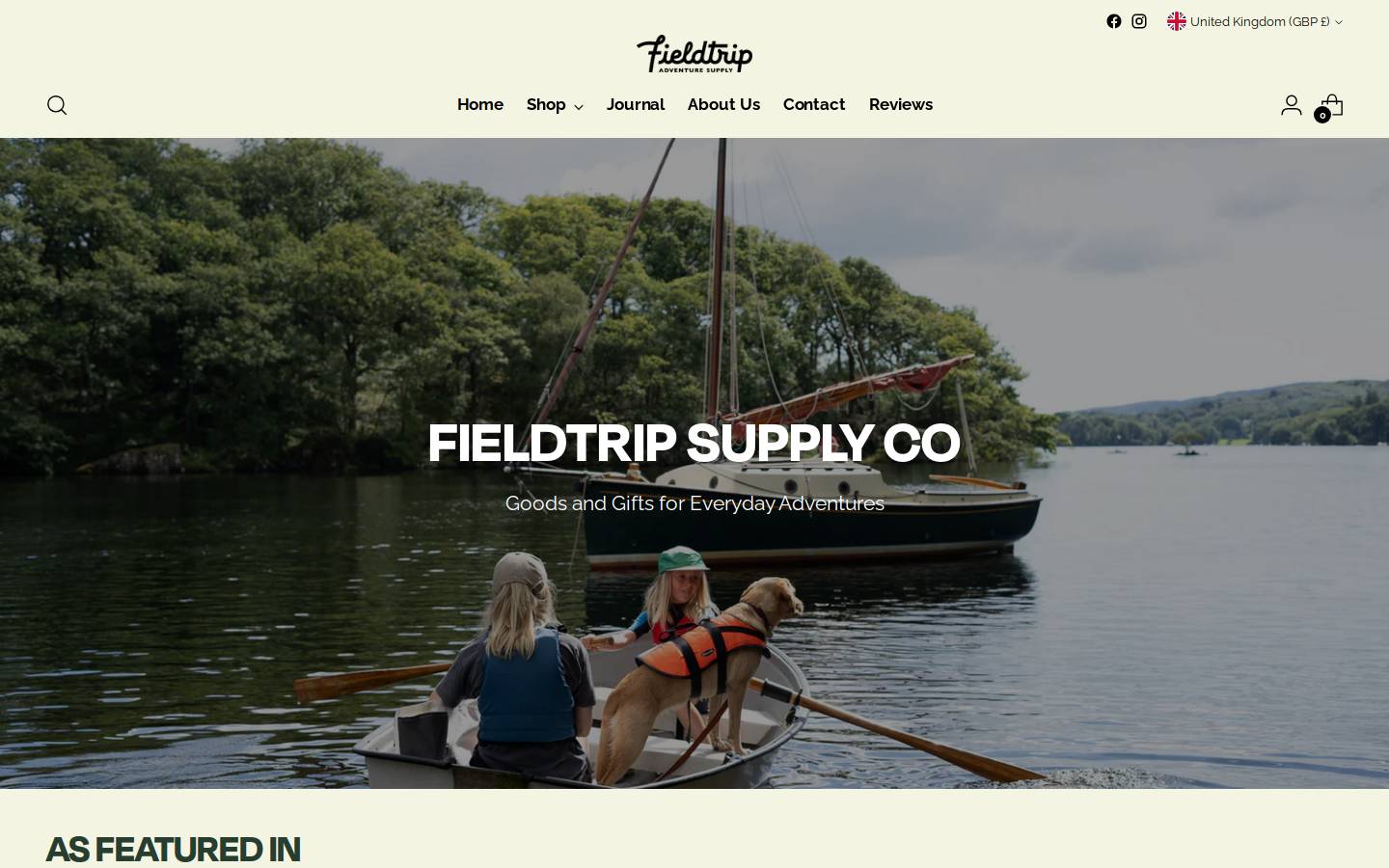 fieldtripsupplies.com homepage screenshot