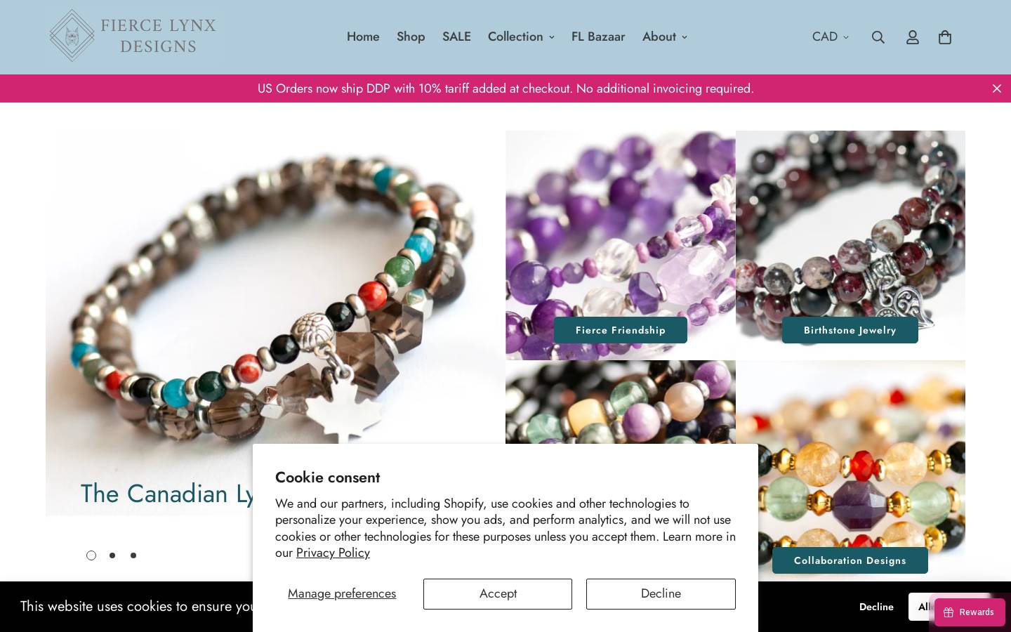 fiercelynxdesigns.com homepage screenshot