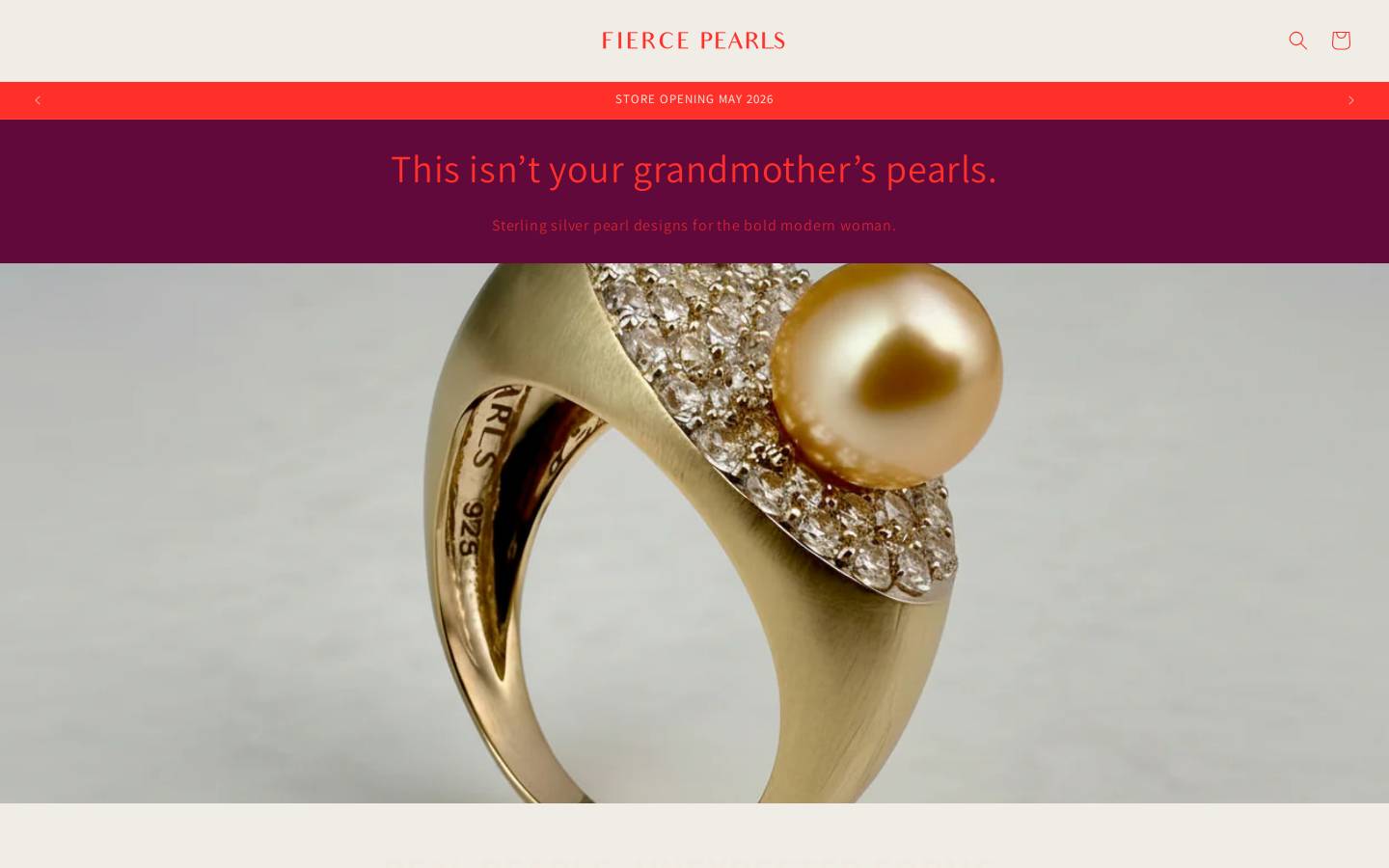 fiercepearls.com homepage screenshot