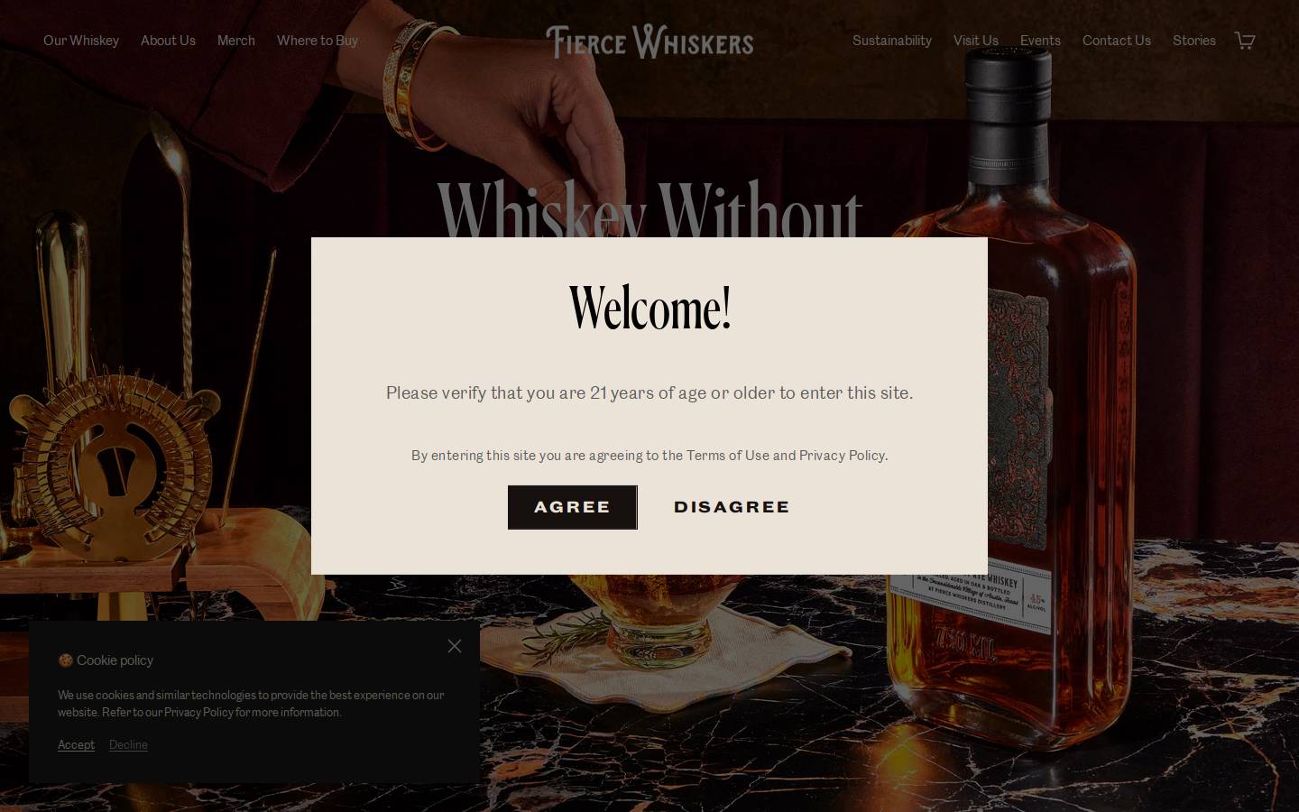 fiercewhiskers.com homepage screenshot