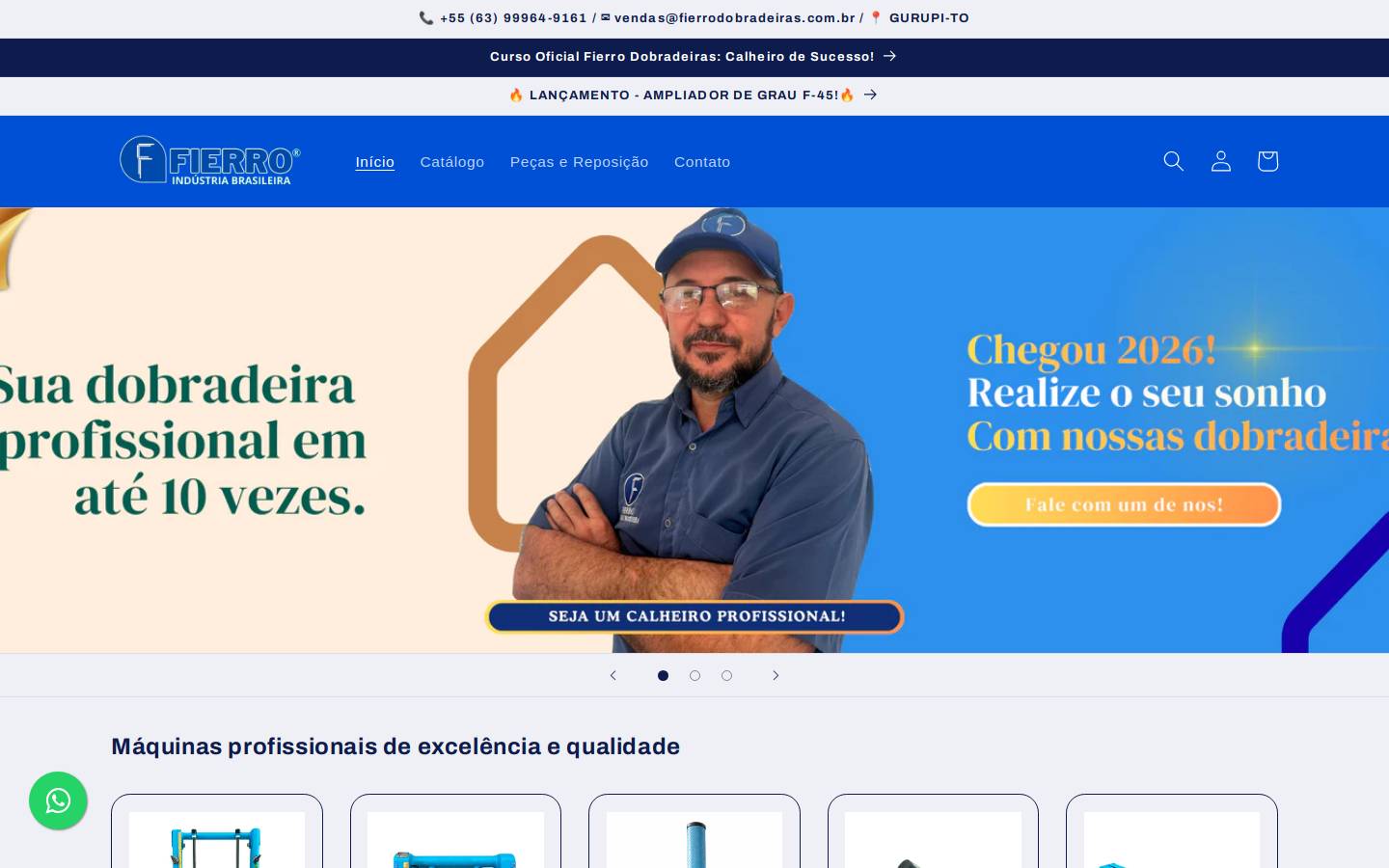 fierrodobradeiras.com.br homepage screenshot