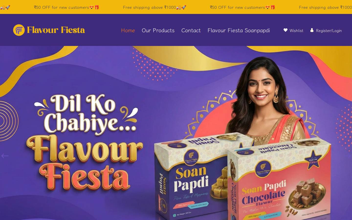 fiestaflavour.com homepage screenshot