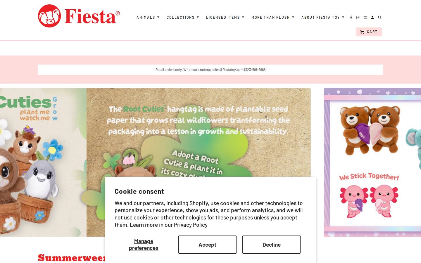 Fiesta Toy homepage screenshot