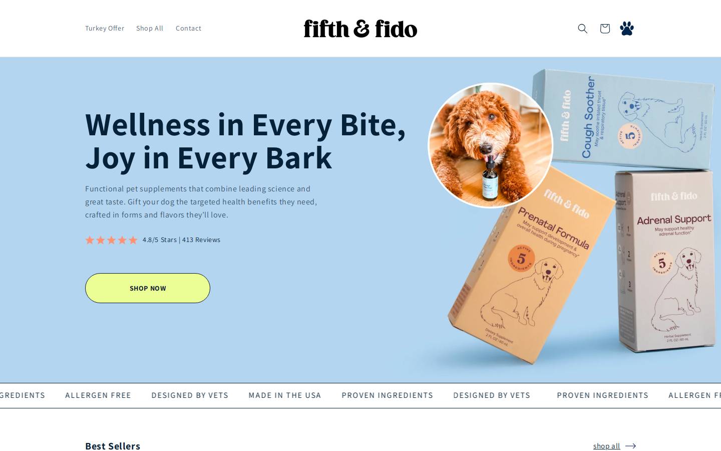 fifthandfido.com homepage screenshot