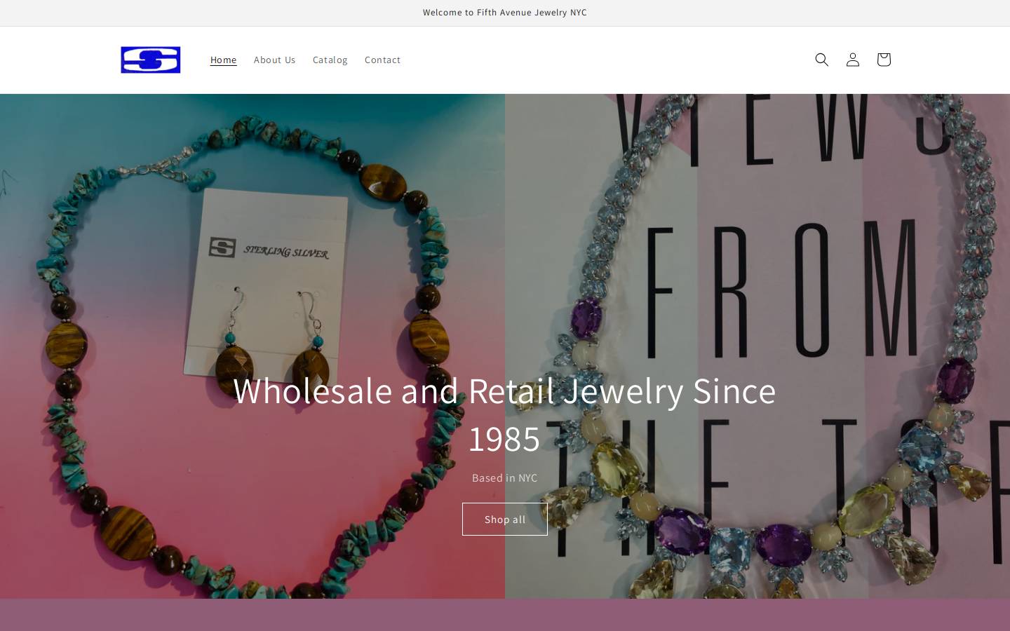 fifthavenuejewelrynyc.com homepage screenshot