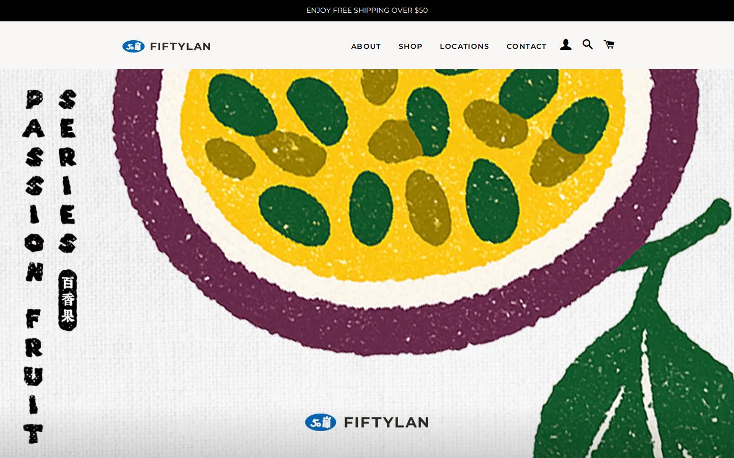 fiftylanusa.com homepage screenshot