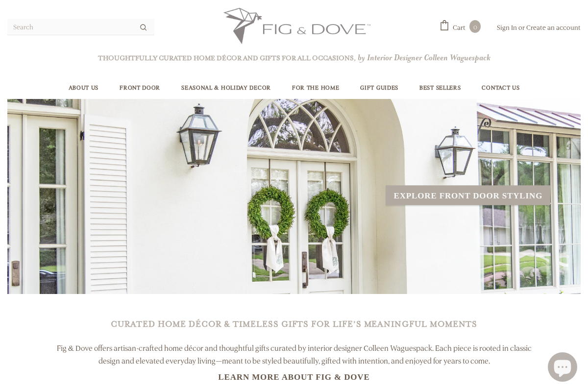 Fig & Dove homepage screenshot
