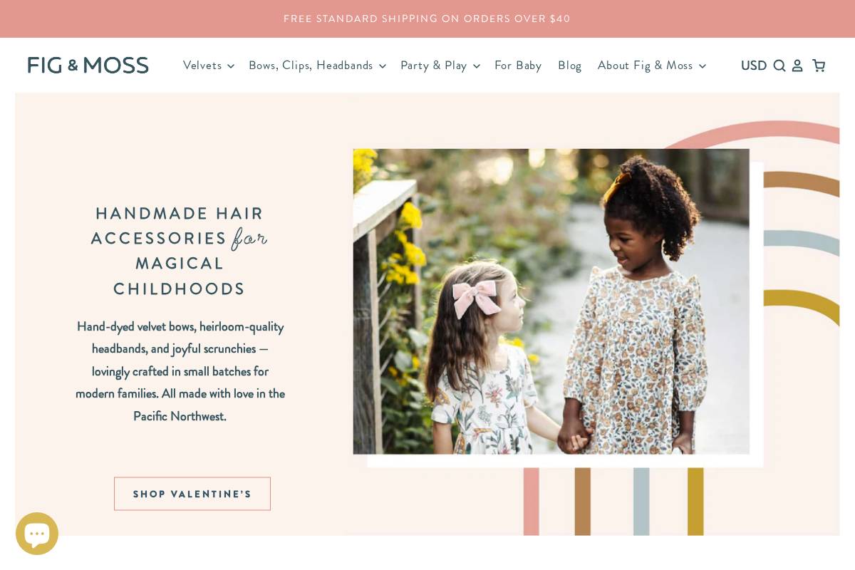 Fig & Moss homepage screenshot