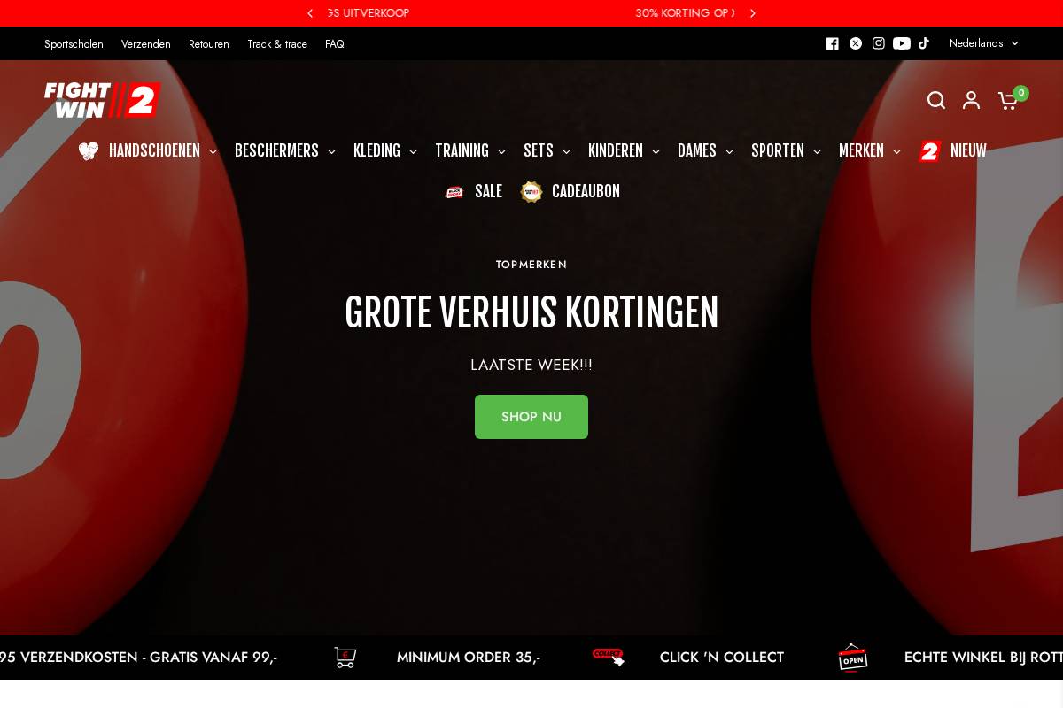 fight2win homepage screenshot