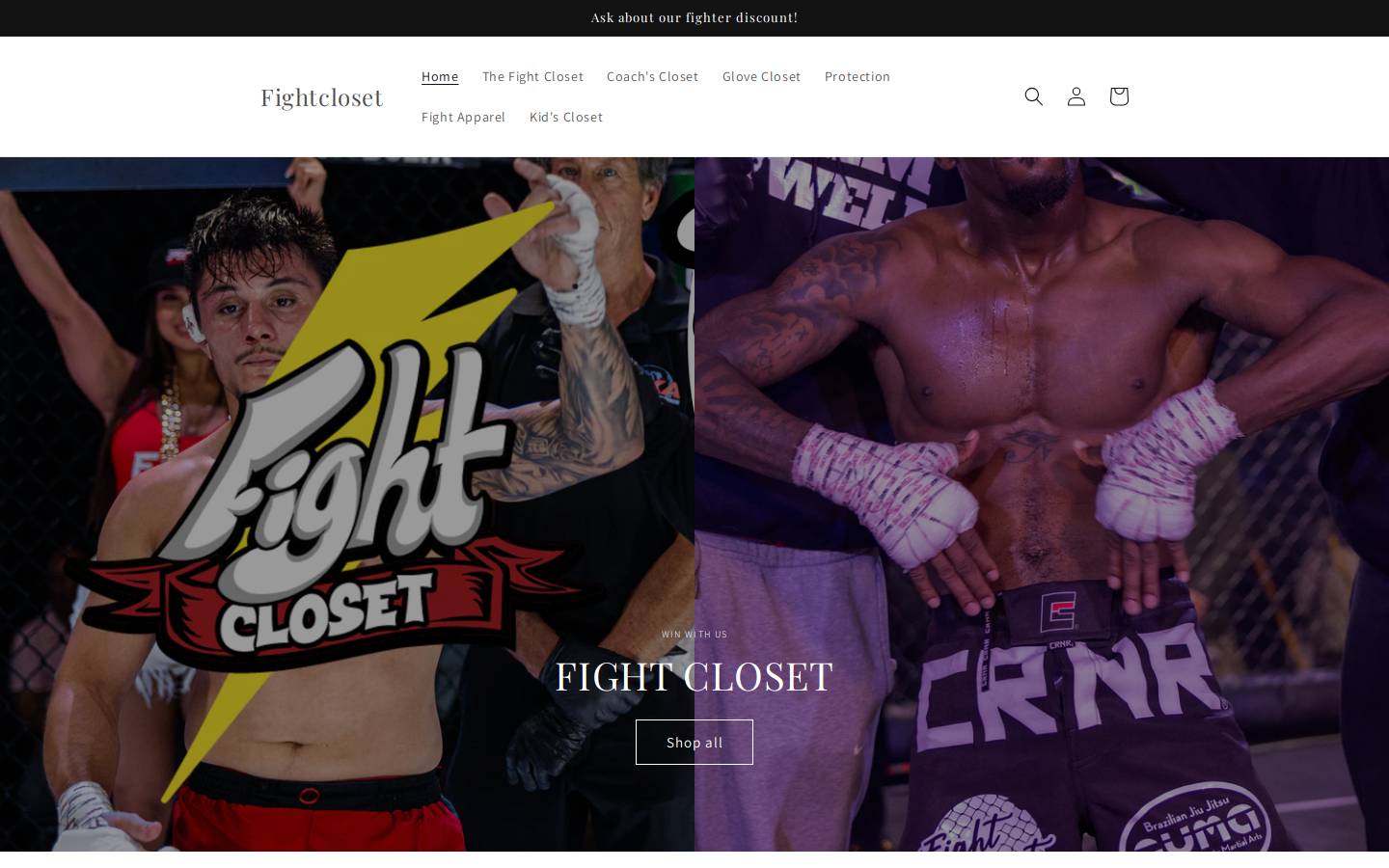 fightcloset.com homepage screenshot