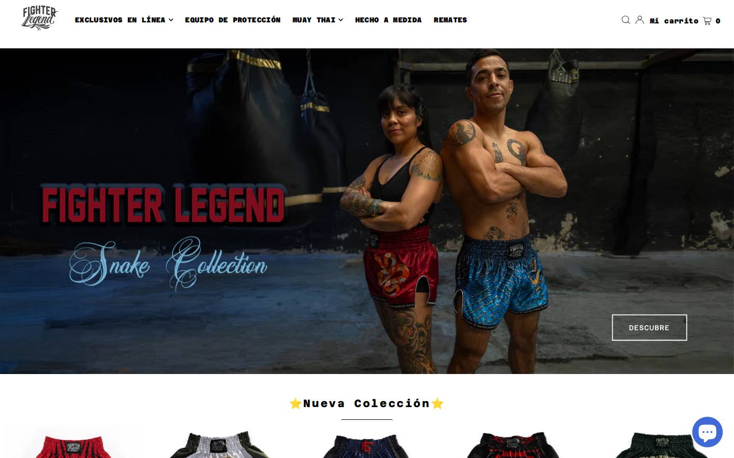 fighterlegend.com homepage screenshot