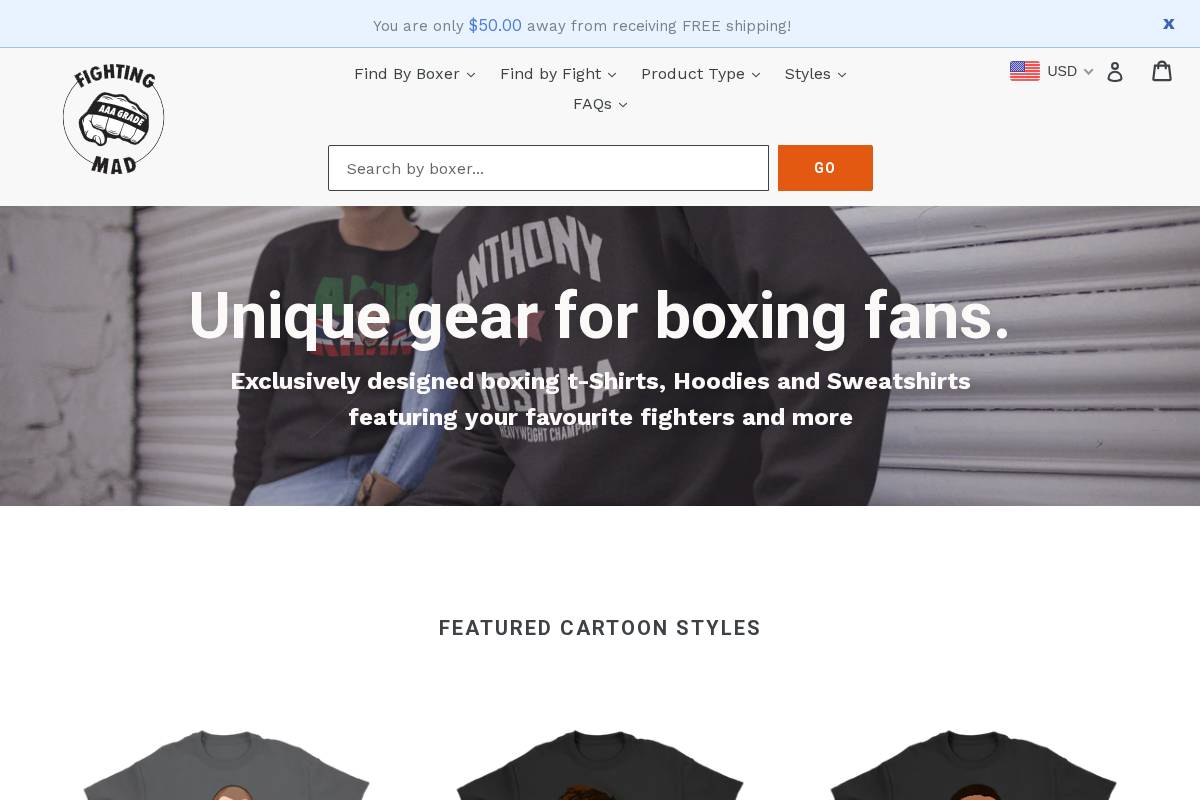 fighting-mad.com homepage screenshot