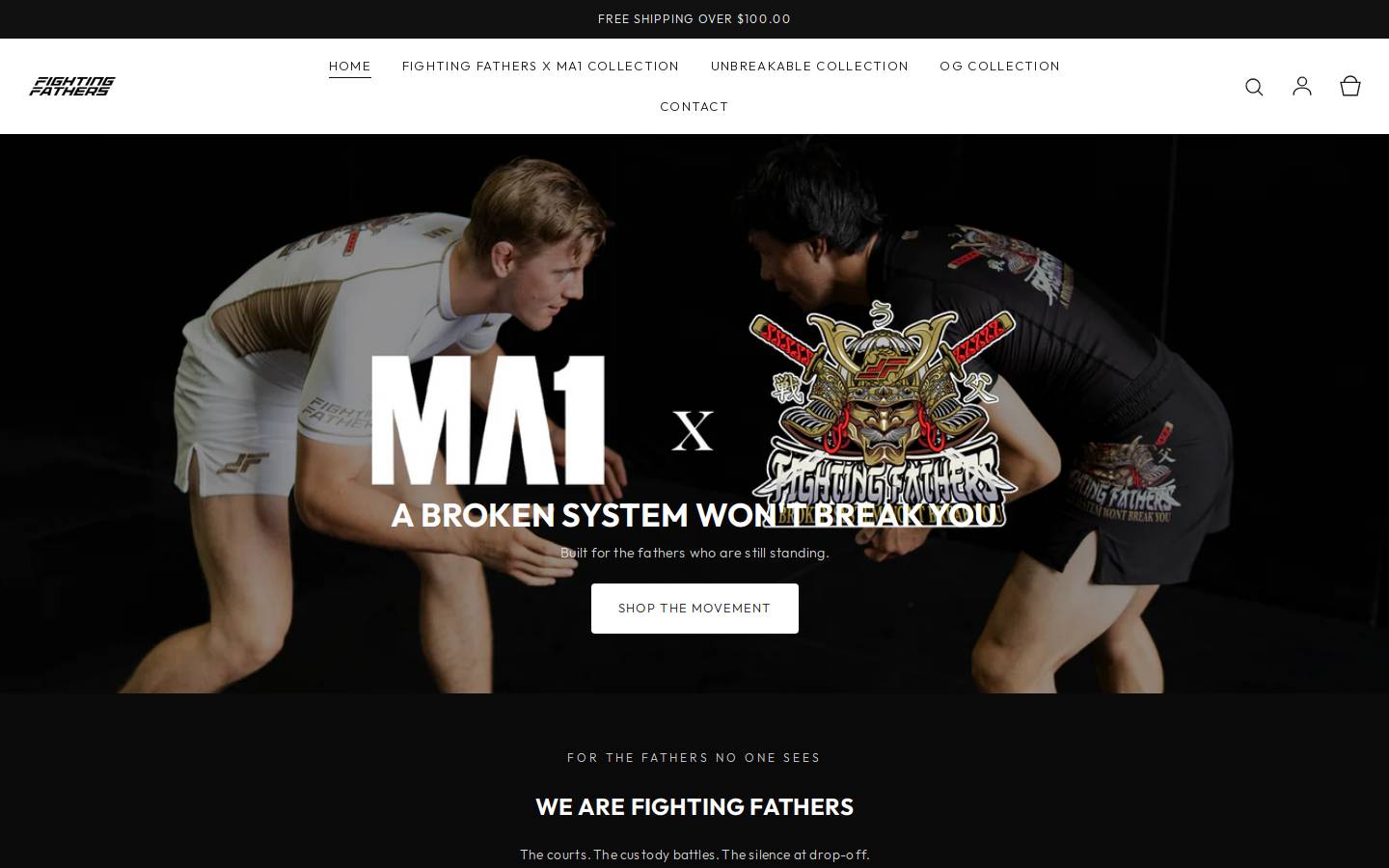 fightingfathers.com.au homepage screenshot