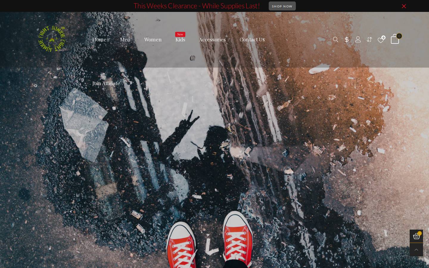 fightjunkiefootwear.org homepage screenshot