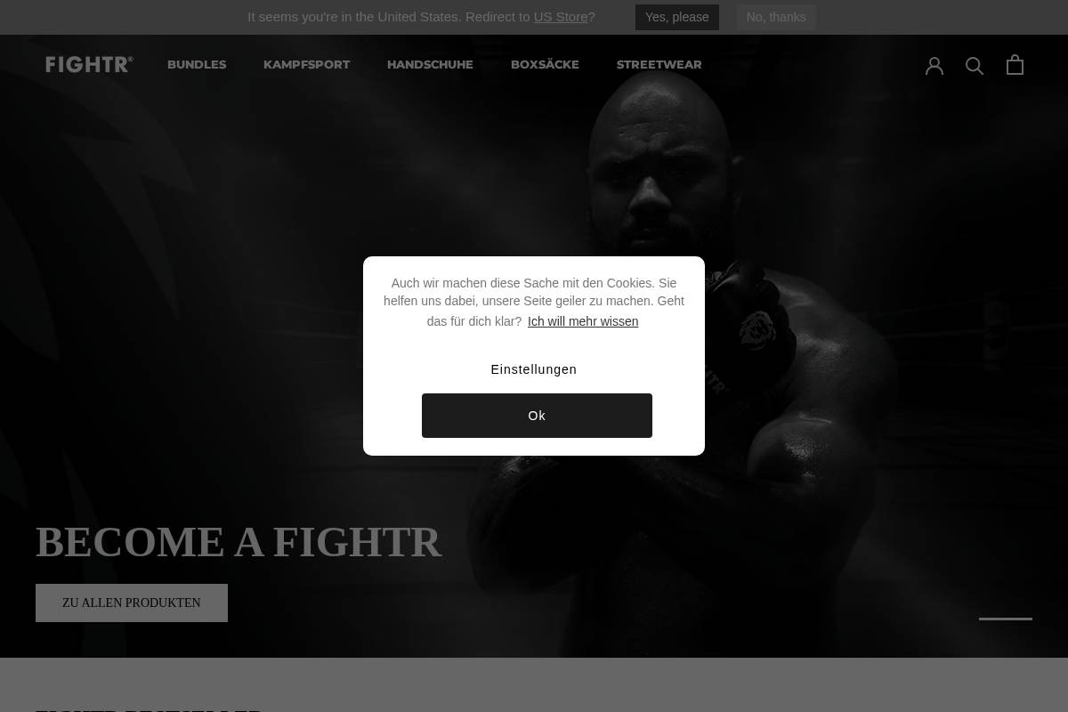 FIGHTR® homepage screenshot