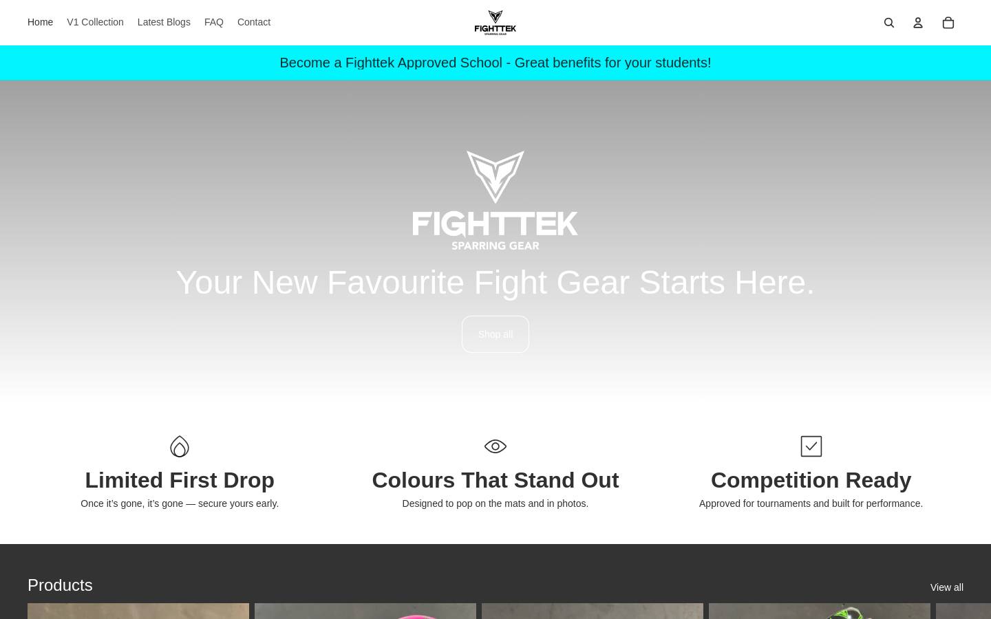 fighttek.com.au homepage screenshot