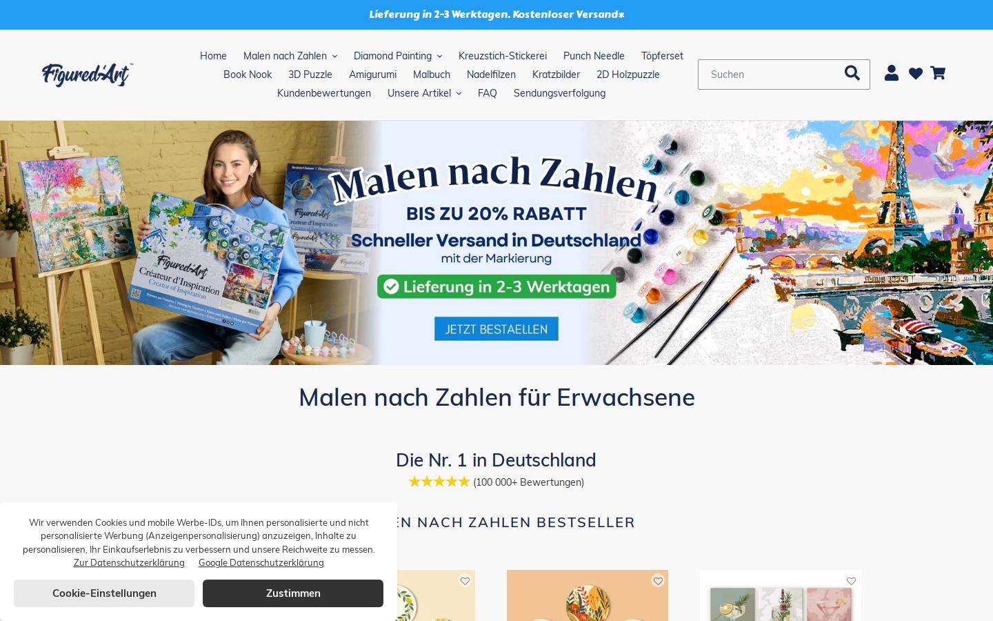 Figured'Art Deutschland homepage screenshot