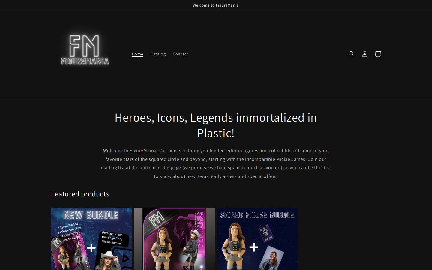 figuremania.net homepage screenshot