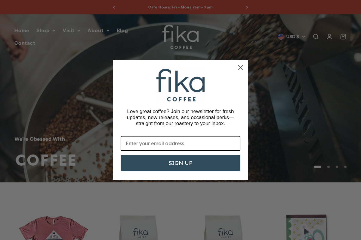 fikacoffee.com homepage screenshot
