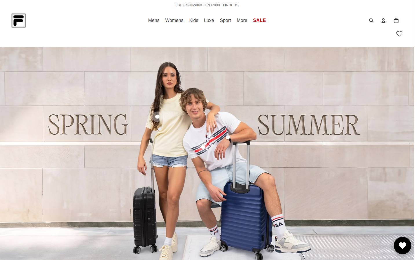 fila.co.za homepage screenshot