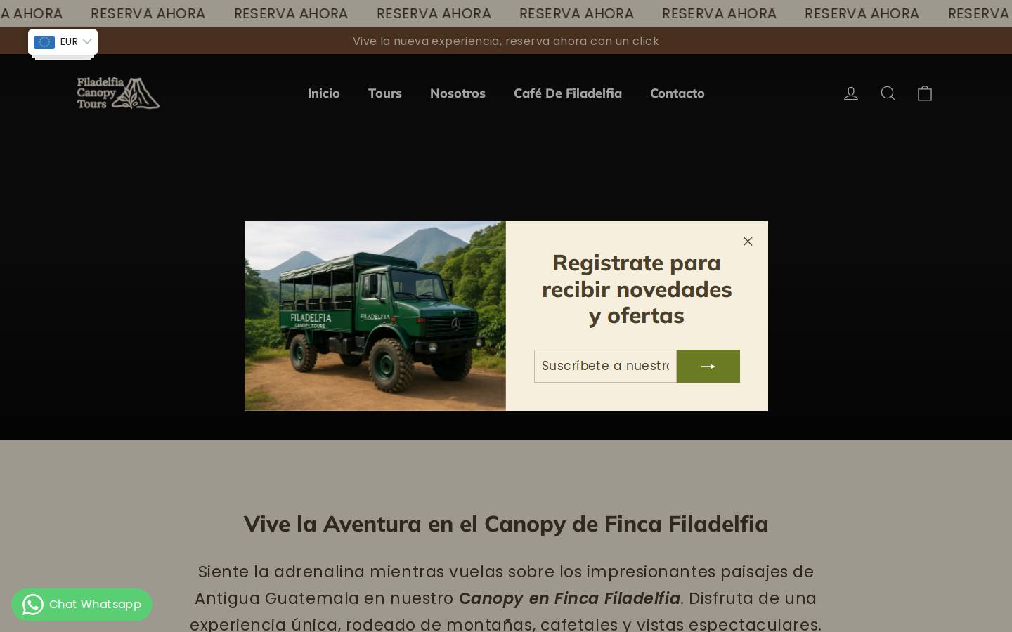 filadelfiacanopytours.com homepage screenshot