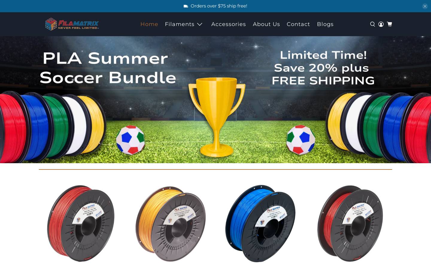 filamatrix.com homepage screenshot