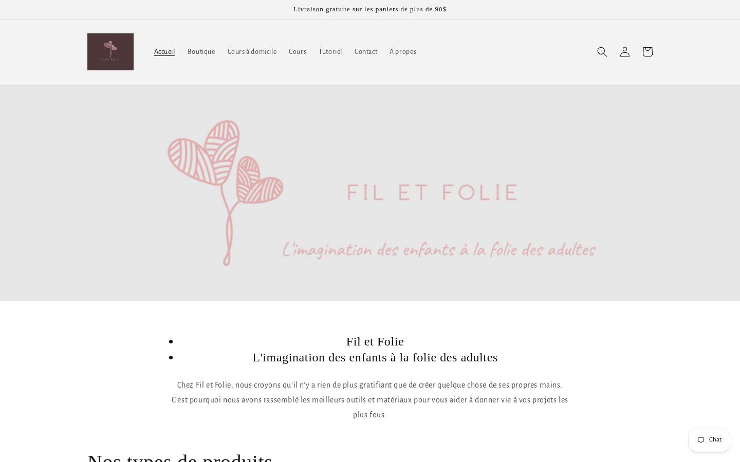filetfolie.ca homepage screenshot