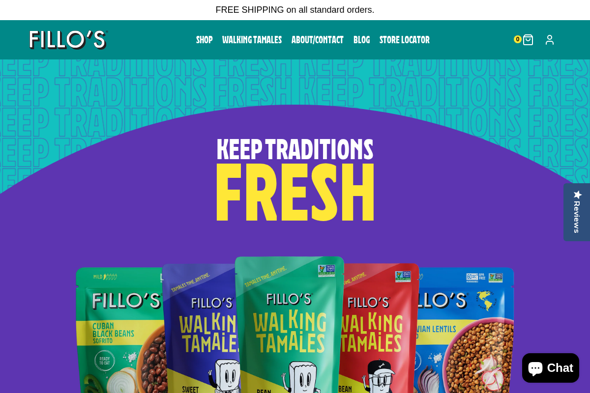 FILLO'S homepage screenshot