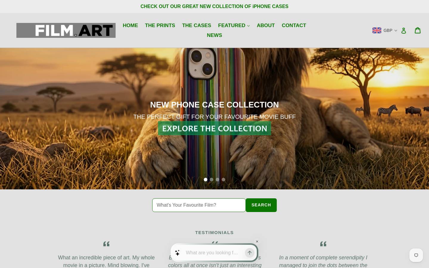FILM.ART homepage screenshot