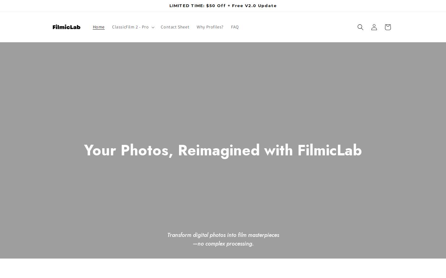 filmiclab.com homepage screenshot