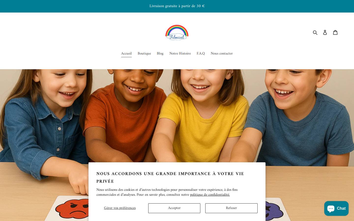 filociel.com homepage screenshot