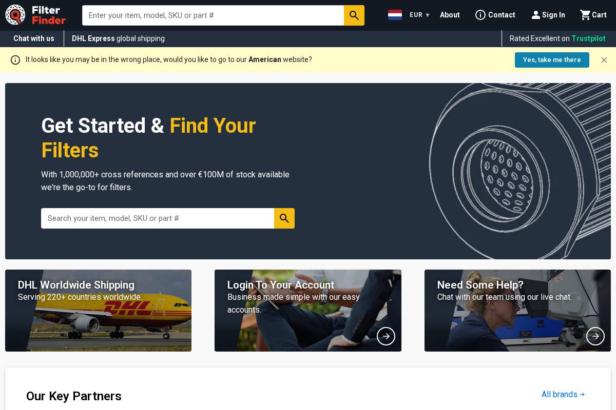 filterfinder.nl homepage screenshot