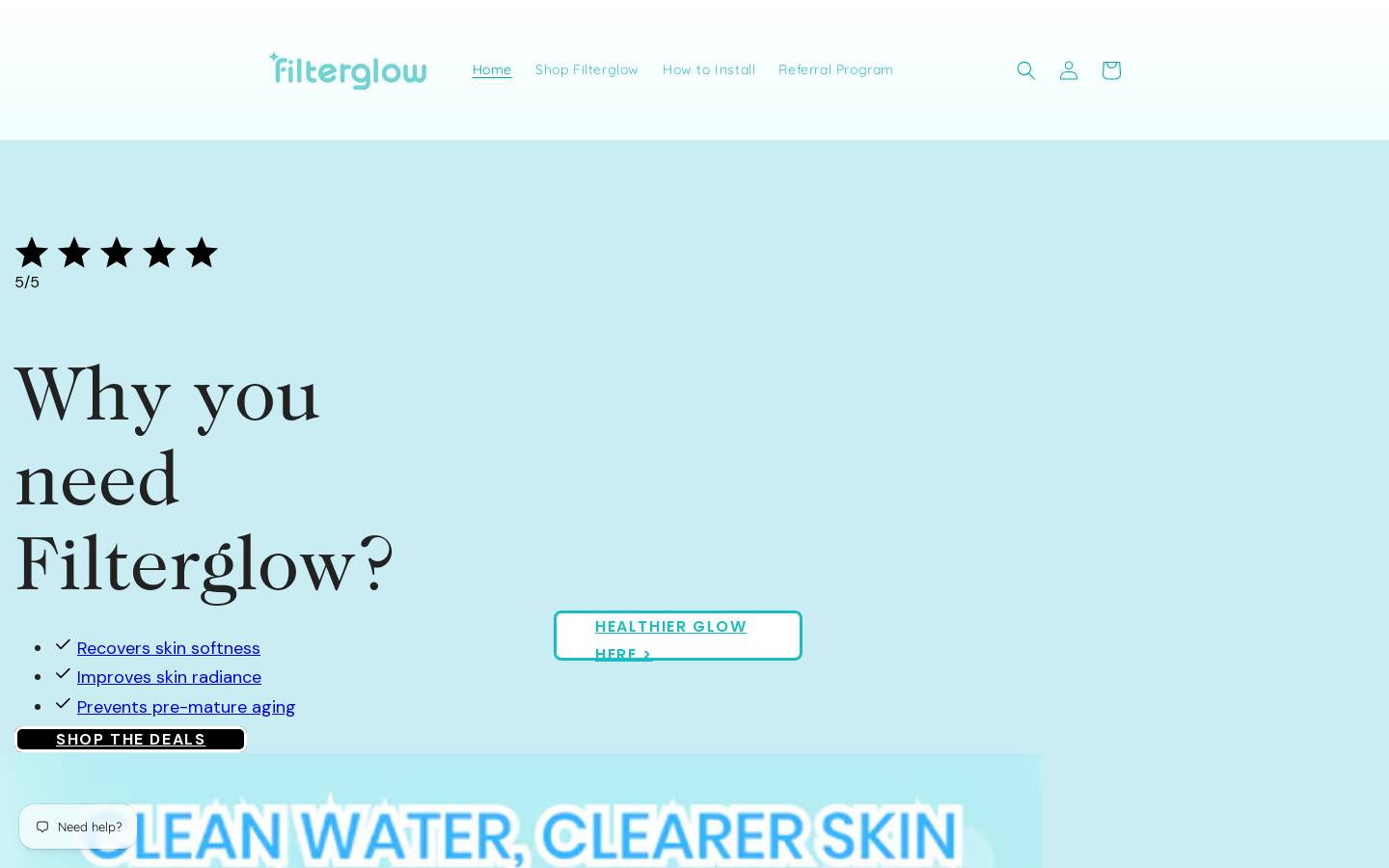 filterglowbeauty.com homepage screenshot