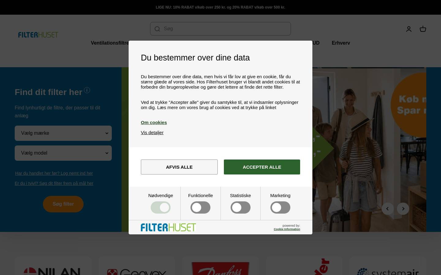 Filterhuset homepage screenshot