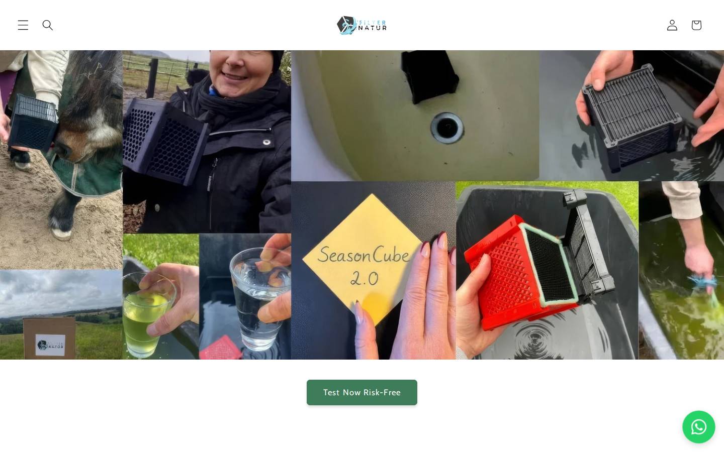 Filternatur homepage screenshot