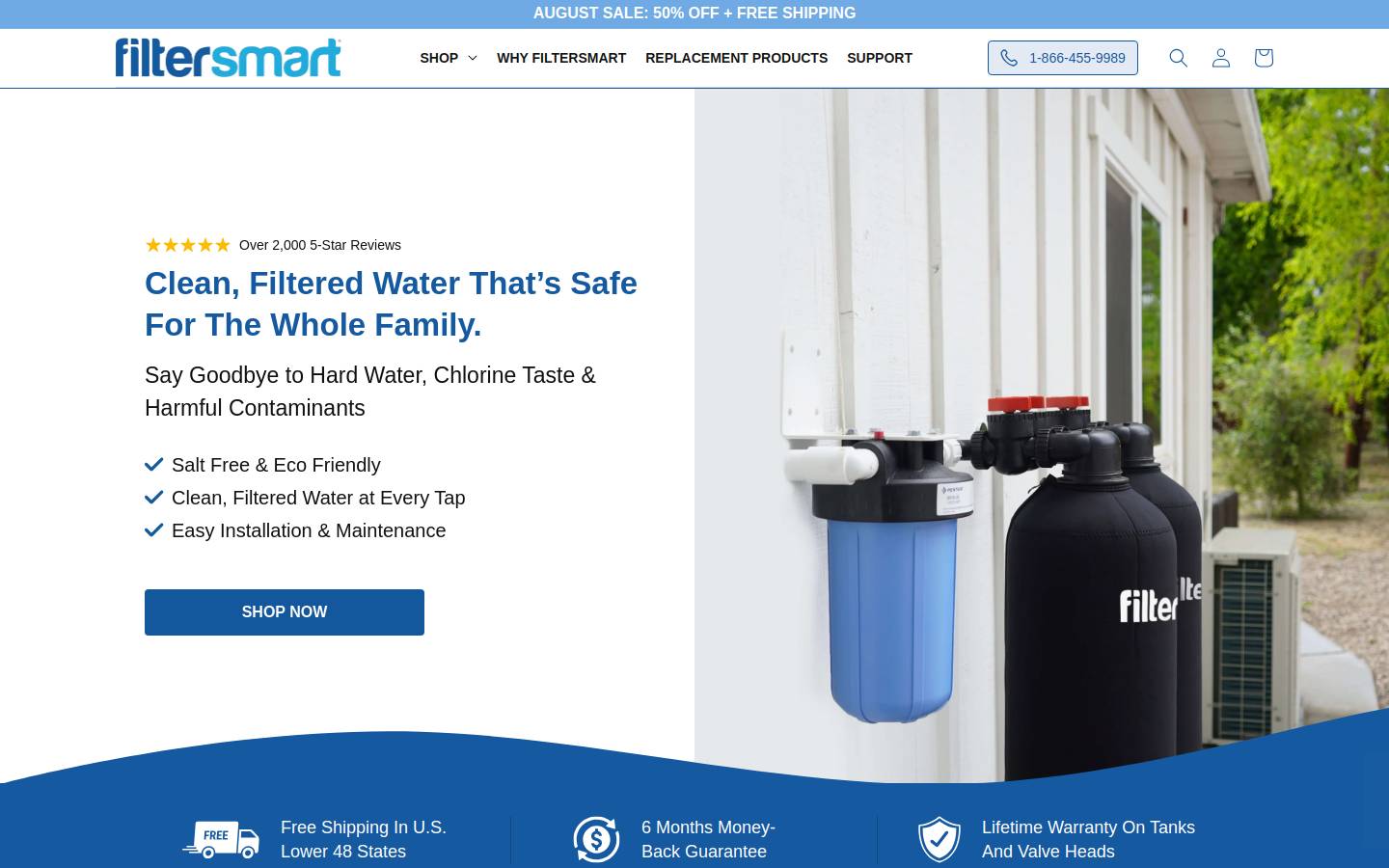 Filtersmart homepage screenshot