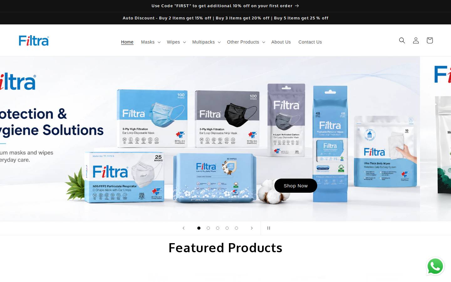 filtra.store homepage screenshot
