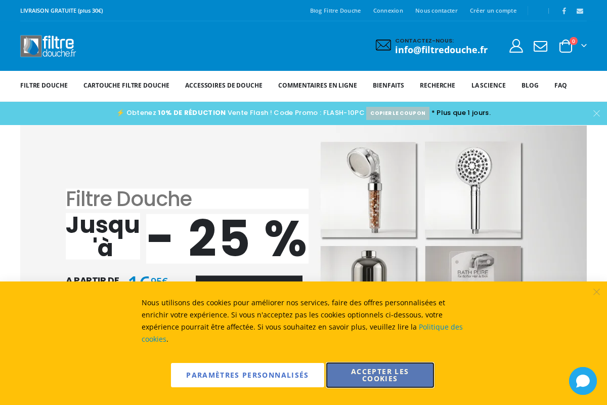 FiltreDouche.fr homepage screenshot
